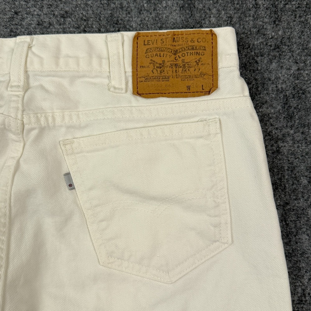 Vintage Levi's 550 Relaxed Fit Jeans 40550-8651 Men's W34 L30 White USA 1987 - Picture 9 of 16